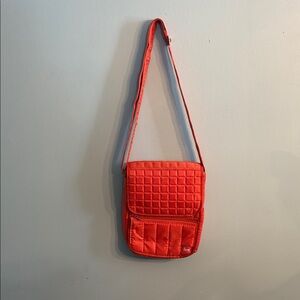 Lug Vibrant Orange Quilted Moped Crossbody Bag